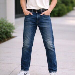 A.P.C. Petit New Standard Slim Jeans Size 32 Dark Wash Button Fly